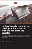 Alice Ananias Langa - Intégration du contenu de la géographie dans la matière des sciences sociales