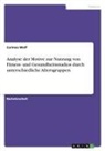 Corinna Wolf - Analyse der Motive zur Nutzung von Fitness- und Gesundheitsstudios durch unterschiedliche Altersgruppen