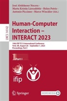 José Abdelnour Nocera, Marta Kristín Lárusdóttir, Helen Petrie, Helen Petrie et al, Antonio Piccinno, Marco Winckler - Human-Computer Interaction - INTERACT 2023