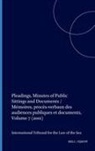 International Tribunal for the Law of th, Internationaltribunalforthelawofth - Pleadings, Minutes of Public Sittings and Documents / Mémoires, Procès-Verbaux Des Audiences Publiques Et Documents, Volume 7 (2001)