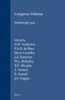 International Organization of Old Testam - CONGRESS VOLUME EDINBURGH 1974