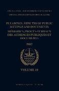International Tribunal for the Law of th - Pleadings, Minutes of Public Sittings and Documents / Mémoires, Procès-Verbaux Des Audiences Publiques Et Documents, Volume 10 (2002)
