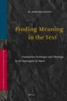 Edward Glenny - Finding Meaning in the Text