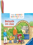 Friederike Kunze, Antje Flad - Mein Knuddel-Knautsch-Buch: Besuch im Zoo; weiches Stoffbuch, waschbares Badebuch, Babyspielzeug ab 6 Monate
