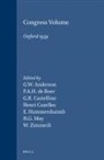 G W Anderson, G. W. Anderson, G R Castellino, G. R. Castellino, Henri Cazelles, P a H de Boer... - Congress Volume Oxford 1959