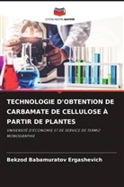 Bekzod Babamuratov Ergashevich - TECHNOLOGIE D'OBTENTION DE CARBAMATE DE CELLULOSE À PARTIR DE PLANTES