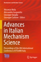 Giuseppe Carbone, Alessandro Gasparetto, Vincenzo Niola, Giuseppe Quaglia, Giuseppe Quaglia et al - Advances in Italian Mechanism Science