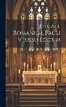 Anonymous - Rituale Romanum, Pauli V Jussu Editum