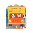 Petit Collage, Petit Collage - Vehicles Coloring Book + Stickers