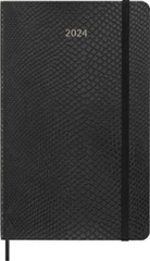 Moleskine 12 Monate Wochen Notizkalender 2024 - Precious & Ethical, Large/A5, Boa Schwarz
