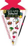 Felix Möller - Schultüten-Kratzelbuch - Funny Patches - Hurra, endlich Schule! (pink)