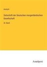 Anonym - Zeitschrift der Deutschen morgenländischen Gesellschaft
