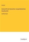 Anonym - Zeitschrift der Deutschen morgenländischen Gesellschaft
