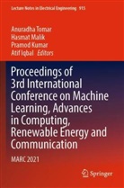 Atif Iqbal, Pramod Kumar, Pramod Kumar et al, Hasmat Malik, Anuradha Tomar - Proceedings of 3rd International Conference on Machine Learning, Advances in Computing, Renewable Energy and Communication