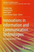 Deepak Garg, Suneet Gupta, Rahat Iqbal, Rahat Iqbal et al, Neeraj Kumar - Innovations in Information and Communication Technologies