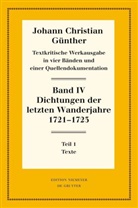 Reiner Bölhoff - Dichtungen der letzten Wanderjahre 1721-1723