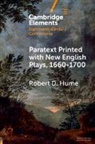 Robert D. Hume, Robert D. (Pennsylvania State University) Hume, Hume Robert D. - Paratext Printed With New English Plays, 16601700