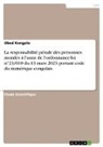 Obed Kongolo - La responsabilité pénale des personnes morales à l'aune de l'ordonnance-loi n°23/010 du 13 mars 2023 portant code du numérique congolais