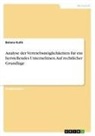 Belana Kulik - Analyse der Vertriebsmöglichkeiten für ein herstellendes Unternehmen. Auf rechtlicher Grundlage