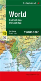 freytag &amp; berndt, freytag &amp; berndt - World map, political - physical, english, 1:20.000.000, folded, freytag & berndt