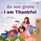 Shelley Admont, Kidkiddos Books - I am Thankful (Portuguese Brazilian English Bilingual Children's Book)