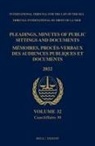 Itlos - Pleadings, Minutes of Public Sittings and Documents/Mémoires, Proces-Verbaux Des Audiences Publiques Et Documents (2022)