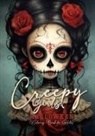Musterstück Grafik, Monsoon Publishing - Halloween Girls Graustufen Malbuch für Ewachsene