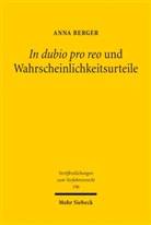 Anna Berger - In dubio pro reo und Wahrscheinlichkeitsurteile