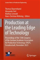 Thomas Bauernhansl, Mathias Liewald, Mathias Liewald et al, Hans-Christian Möhring, Alexander Verl - Production at the Leading Edge of Technology