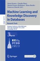 Elena Baralis, Francesco Bonchi, Manuel Gomez Rodriguez, Manuel Gomez Rodriguez et al, Danai Koutra, Claudia Plant - Machine Learning and Knowledge Discovery in Databases: Research Track