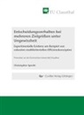 Christopher Specht - Entscheidungsverhalten unter Ungewissheit bei mehreren Zielgrößen