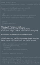 Wilma Fasola, Sita Mazumder - KI sagt, wir Menschen meinen...