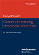 Helmut Dedy, Sommer, Christof Sommer - Gemeindeordnung Nordrhein-Westfalen