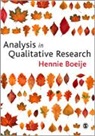 Hennie R Boeije, Hennie R R Boeije, Hennie R. Boeije - Analysis in Qualitative Research