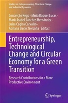 Adriana Backx Noronha, Luísa Cagica Carvalho, Isabel Sánchez-Hernández et al, Maria Raquel Lucas, Maria Raquel Lucas, Conceição Rego... - Entrepreneurship, Technological Change and Circular Economy for a Green Transition