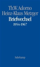 Theodor W Adorno, Theodor W. Adorno, Heinz-Klaus Metzger, Clemens Nachtmann, Neuner, Florian Neuner... - Theodor W. Adorno, Heinz-Klaus Metzger, Briefwechsel 1954-1967