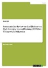 Anonymous - Systematisches Review zu den Effekten von High Intensity Interval Training (HIIT) bei Übergewicht/Adipositas