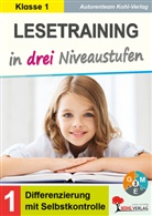Autorenteam Kohl-Verlag - Lesetraining in drei Niveaustufen / Klasse 1