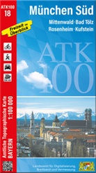 Landesamt für Digitalisierung Breitband un, Breitband und Vermessung Landesamt für Digitalisierung - ATK100-18 München Süd (Amtliche Topographische Karte 1:100000)