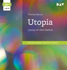 Thomas Morus, Ulrich Matthes - Utopia, 1 Audio-CD, 1 MP3 (Hörbuch)