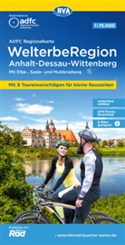 Allgemeiner Deutscher Fahrrad-Club e.V. (ADFC), Bike, BVA BikeMedia GmbH, Allgemeiner Deutscher Fahrrad-Club e V (ADFC - ADFC-Regionalkarte WelterbeRegion Anhalt - Dessau- Wittenberg, 1:75.000, mit Tagestourenvorschlägen, reiß- und wetterfest, E-Bike-geeignet, GPS-Tracks Download