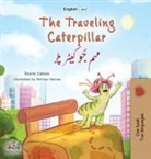 Kidkiddos Books, Rayne Coshav - The Traveling Caterpillar (English Urdu Bilingual Book for Kids)
