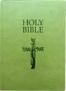Whitaker House - KJV Holy Bible, Cross Design, Large Print, Olive Ultrasoft
