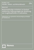 Malte Kroll - Multistakeholder-Initiativen im Kontext deliktischer Haftung wegen der Verletzung von Sorgfaltspflichten in Lieferketten