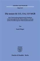 Sarah Sänger - Die neuen §§ 113, 114, 115 StGB.