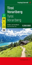 freytag &amp; berndt, freytag &amp; berndt - Tirol - Vorarlberg, Straßen- und Freizeitkarte 1:200.000, freytag & berndt
