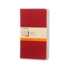 Moleskine - Moleskine Cahier, Large/A5, 3er Set, Liniert, Kartoneinband, Preiselbeerrot