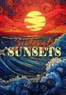 Musterstück Grafik, Monsoon Publishing - Zentangle Sonnenuntergänge Malbuch für Erwachsene