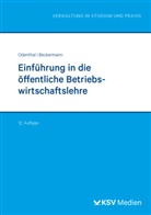 Birgit Beckermann, Franz W Odenthal - Einführung in die öffentliche Betriebswirtschaftslehre