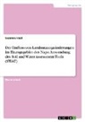 Susanne Faaß - Der Einfluss von Landnutzungsänderungen im Einzugsgebiet des Napa. Anwendung des Soil and Water Assessment Tools (SWAT)